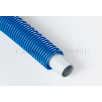 PE-X/AL/PE-X caurule ar gofrētu apvalku D20x2.0,zila (50m),AL-Cobrapex