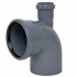 Likums DN110/90°,atzars DN50 90°,labais, PP, pelēks