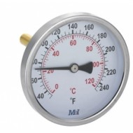 Termometrs D100,0-120°C,1/2",L=100mm, horizontāls