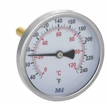 Termometrs D100,0-120°C,1/2",L=100mm, horizontāls