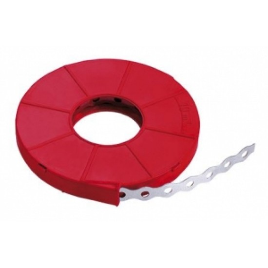 Perforēta lente 26x1mm, cinkots tērauds 10m