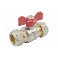 Lodveida ventilis D15 mm, kompresijas pievienojumi