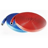 PE izolācija ruļļos ar apvalku D15/4mm (10m), sarkana