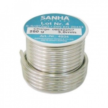 Lodalva No.4, S-Sn97Ag3, 3mm (sudrabs), SANHA