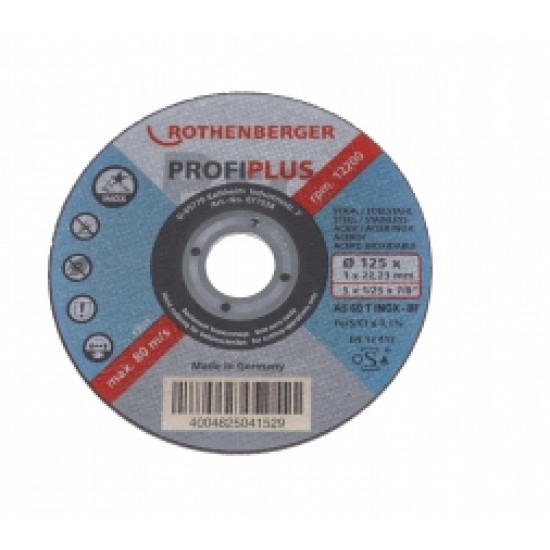 Griezējdisks INOX Profi Plus 125x1, 10gab, Rothenberger