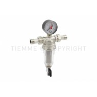 Filtrs, pašattīrošs 3/4" ar manometru, 100µ, niķelēts,3135N