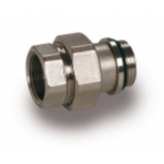 Saskrūve taisna 1"MF niķelēta ar O-ring blīvi, RD483