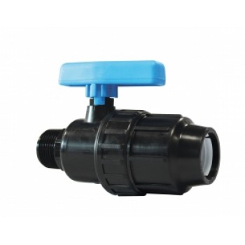 PP Lodveida vārsts D20x1/2"M, PN10, (9152)