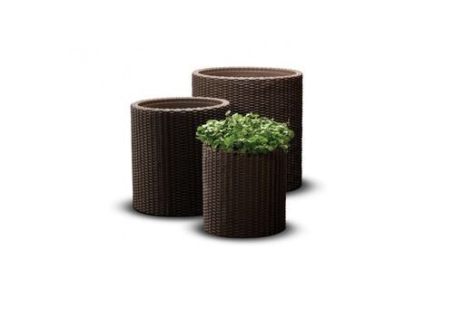 KETER S+M+L CYLINDER PLANTERS trīs puķu