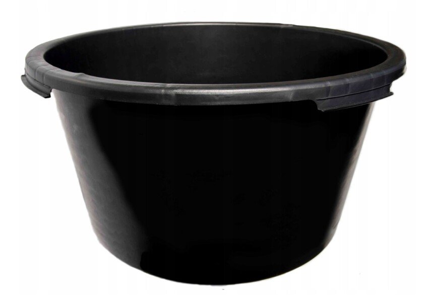 Apaļš plastmasas konteiners 90 litri, melns