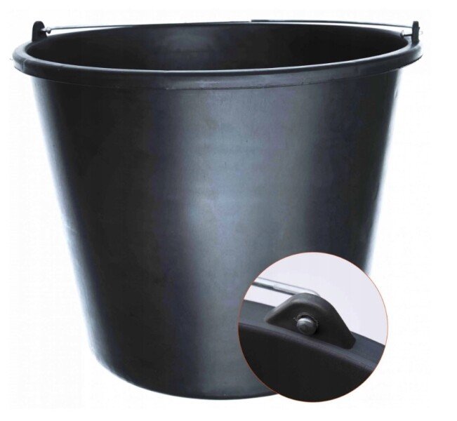 Plastmasas spainis 12 L, melns