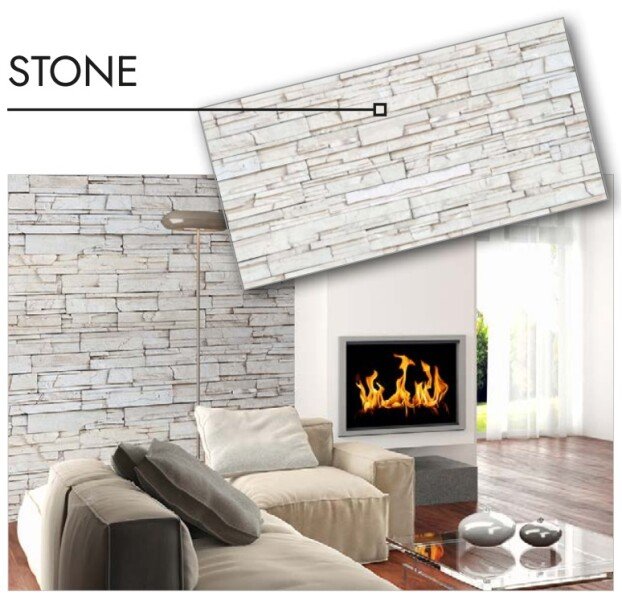 Dekoratīvais sienas apdares panelis STONE 500x1000mm