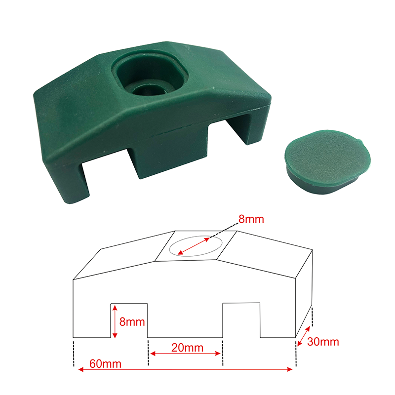 2D 6/5/6 paneļa stiprinājums 60*30/Ø8 RAL6005