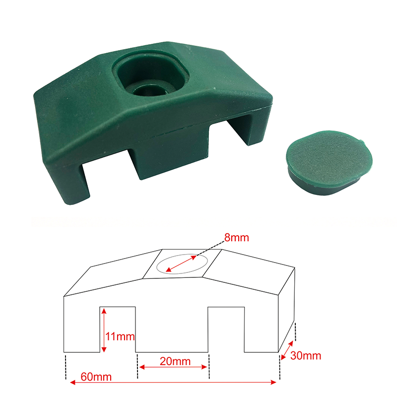 2D 8/6/8 paneļa stiprinājums 60*30/Ø8 RAL6005
