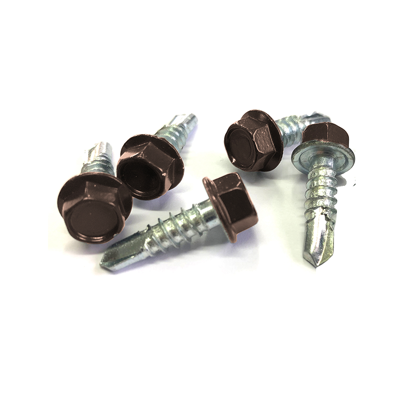 Skrūve DIN7504K, 5.5*19mm, RAL8017 brūns
