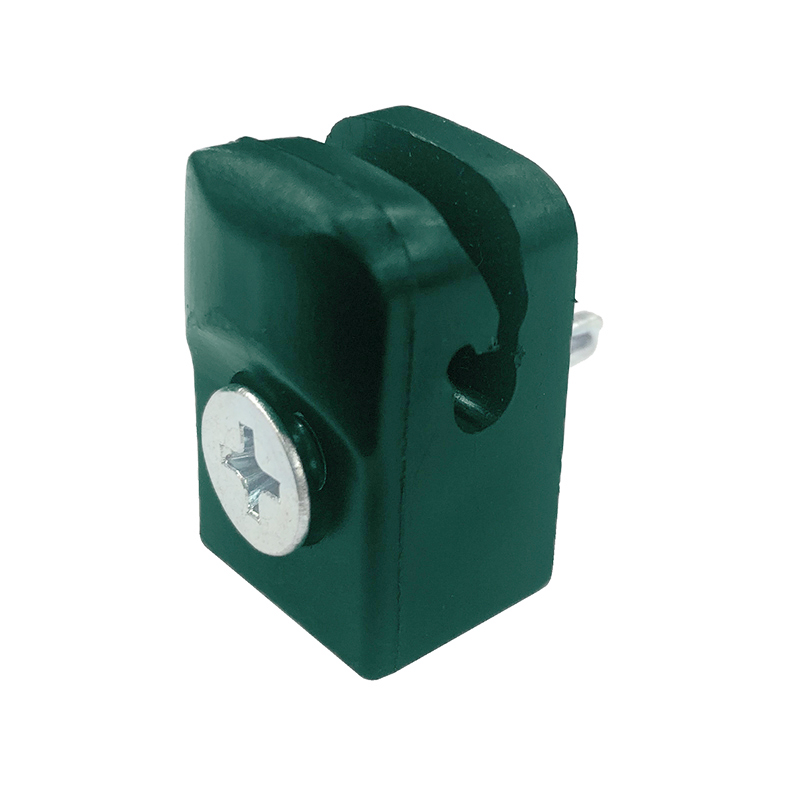 Plastmasas klipši stabiem + skrūve RAL6005