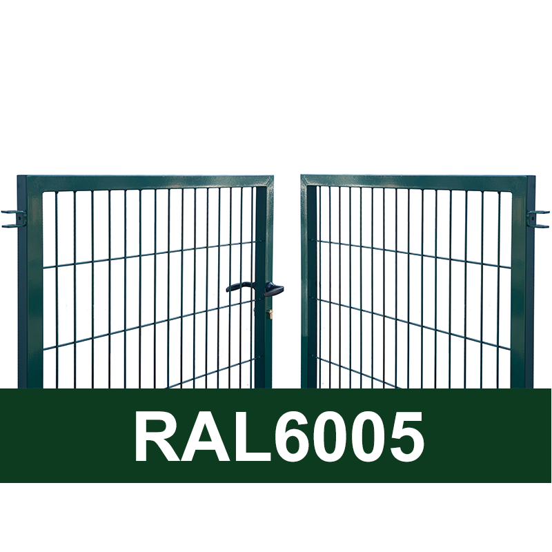 Kvadrātprofilu vārtu vērtnes W4M RAL6005 zaļš