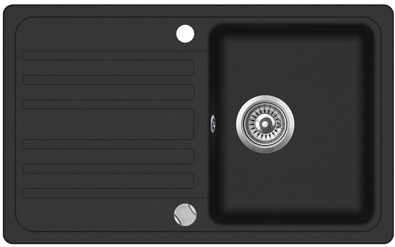 Granīta izlietne 460x765 BLACK METALLIC AUT