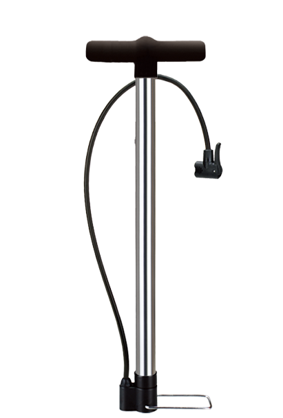 Pumpis velosipēdam "SILVER TUBE", melns/sudraba