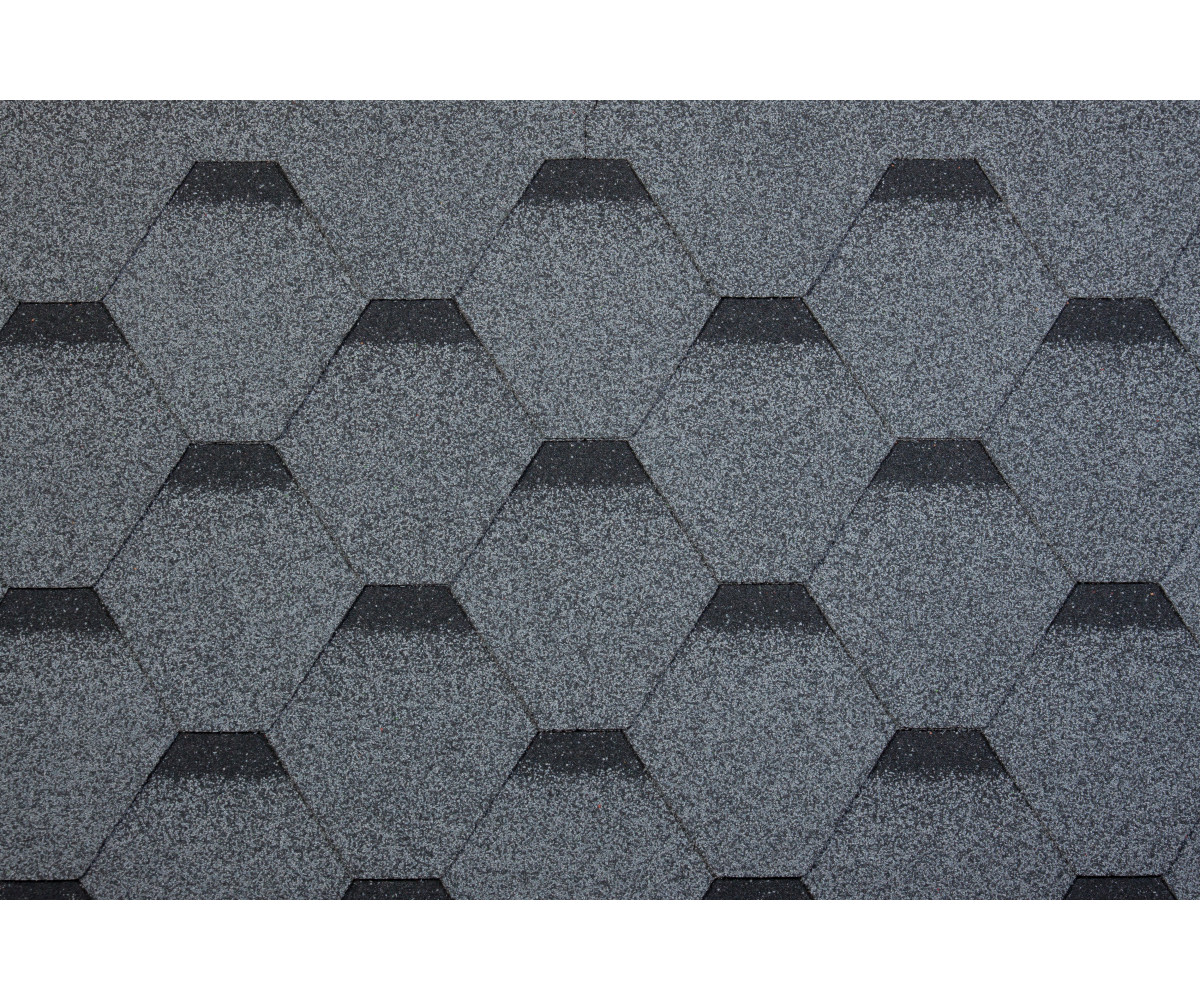 Bitumena dakstiņi STANDARD FORCE HEXAGONAL, Pelēks