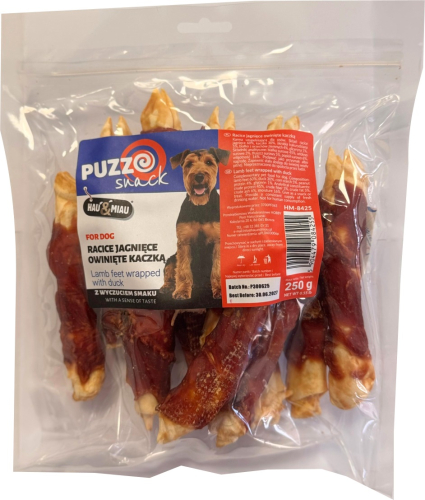 HAU&MIAU dog treat, lamb feet wrapped