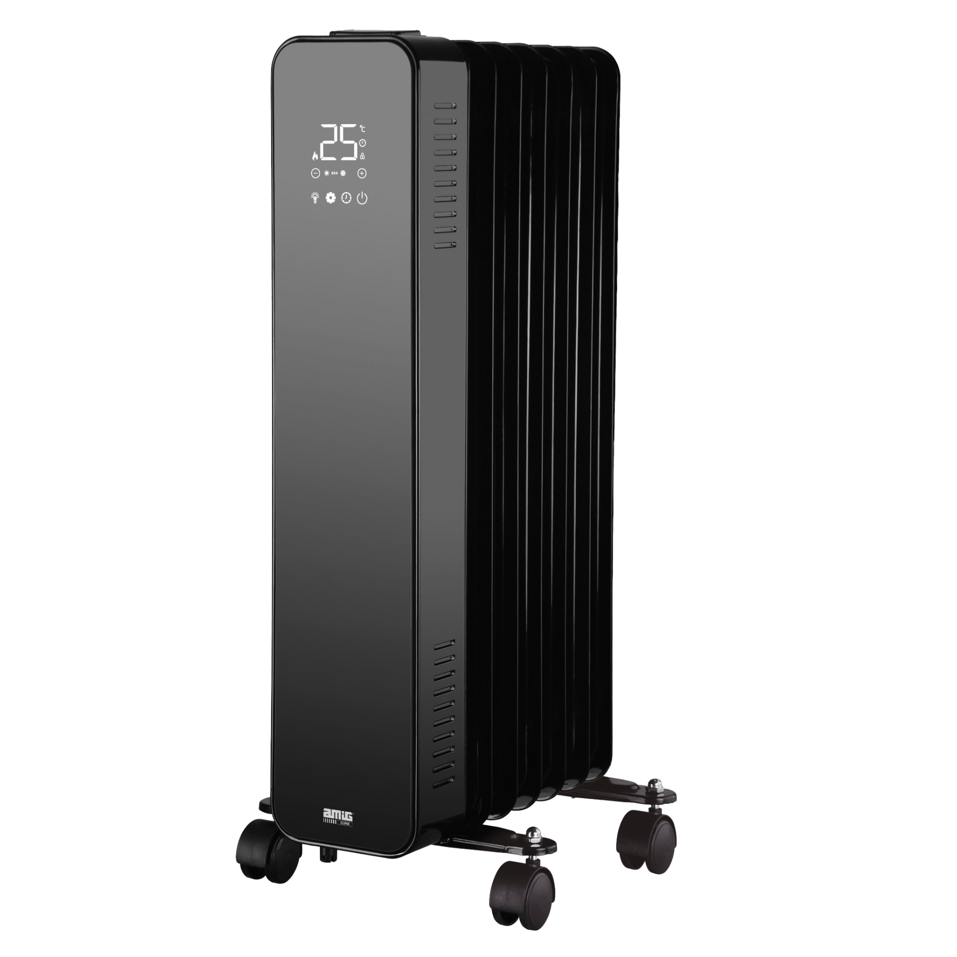Eļļas radiators OLIO+ 2000W, Melns