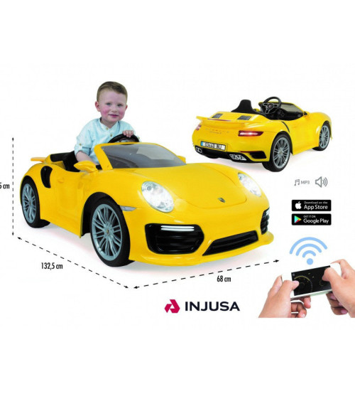 Akumulātoru vienvietīga bērnu mašīna Porsche 911