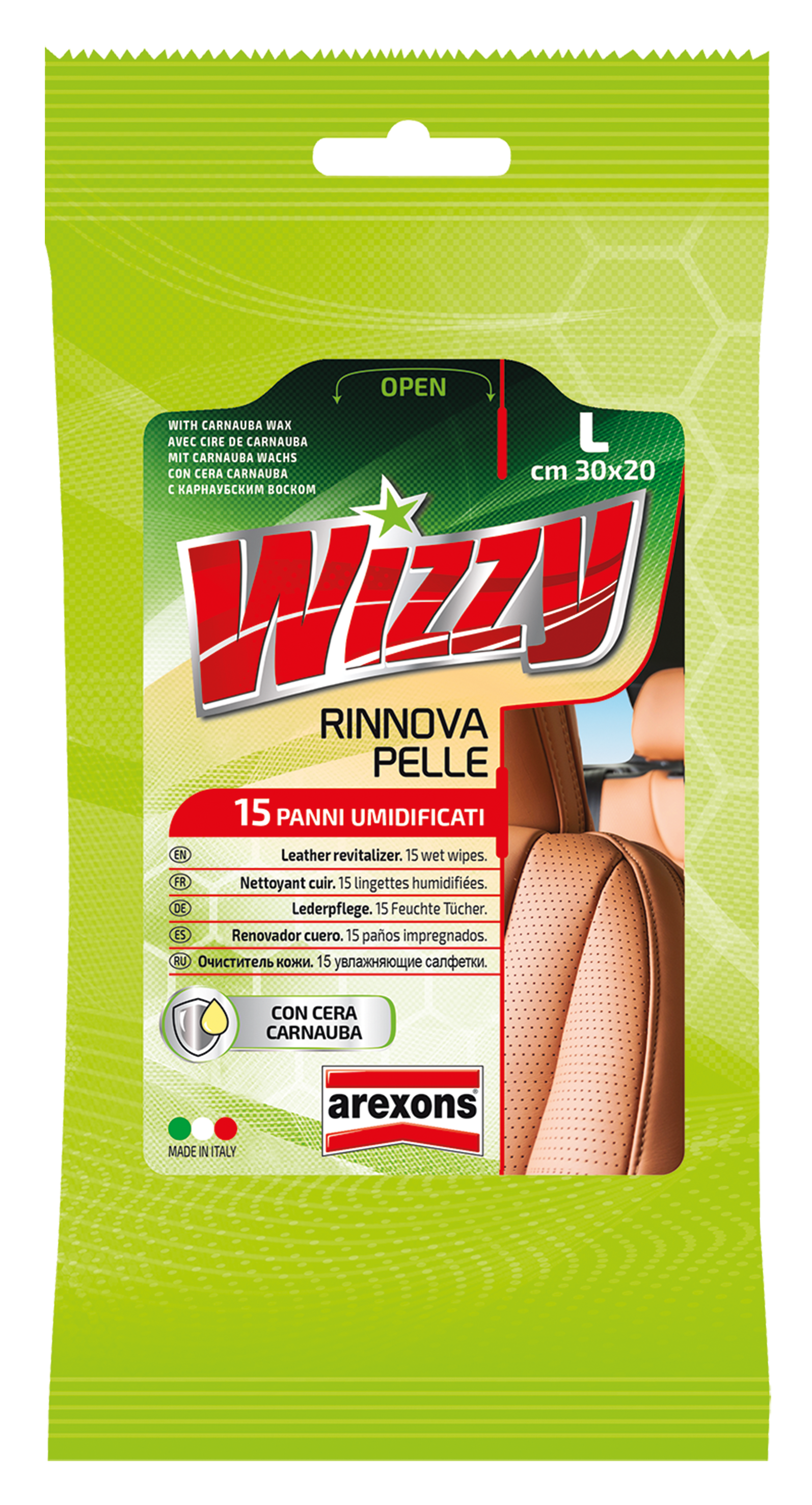 Ādas atjaunotājs WIZZY - 15 salvetes