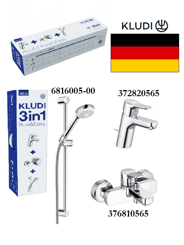 Vannas krāns ar komp+izl.krāns 3in1KLUDI