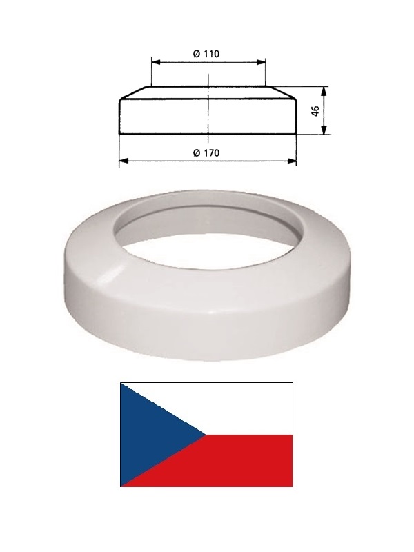 WC rozete DN100 KR00000, balta 58