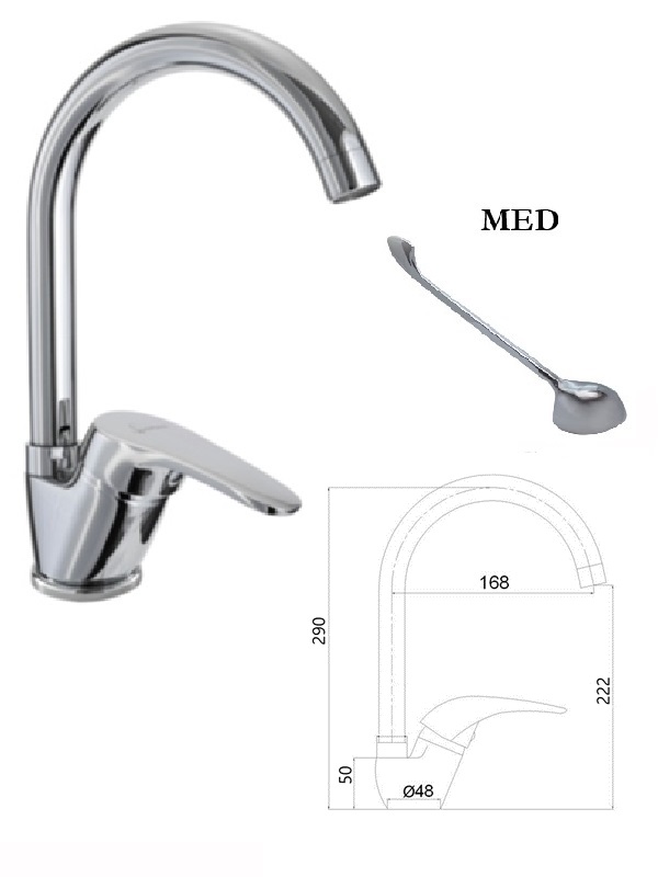 Virtuves izl. krāns MG-6255 MED, MED