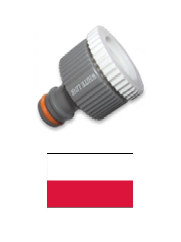 Uzgalis ar 1 un 3/4 adapteri