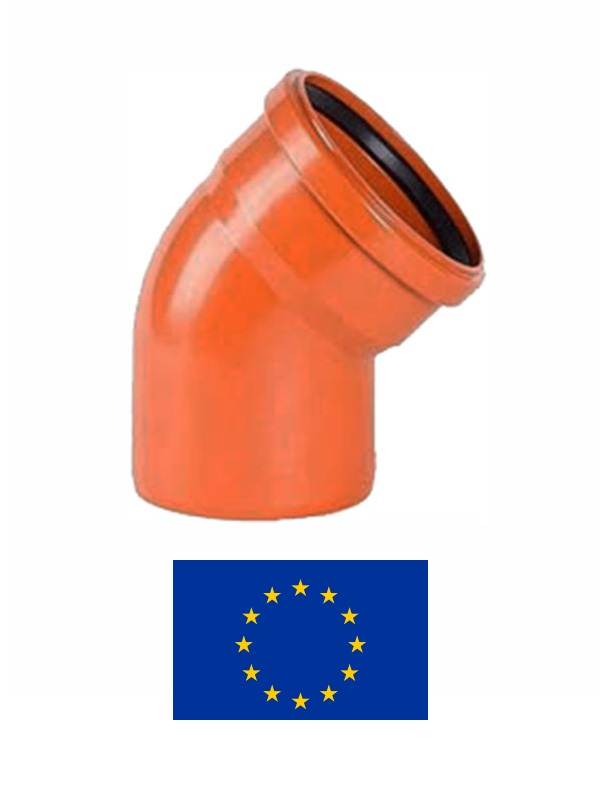 Ārdarbu līkums PVC DN110/45^ 851, 110/45^