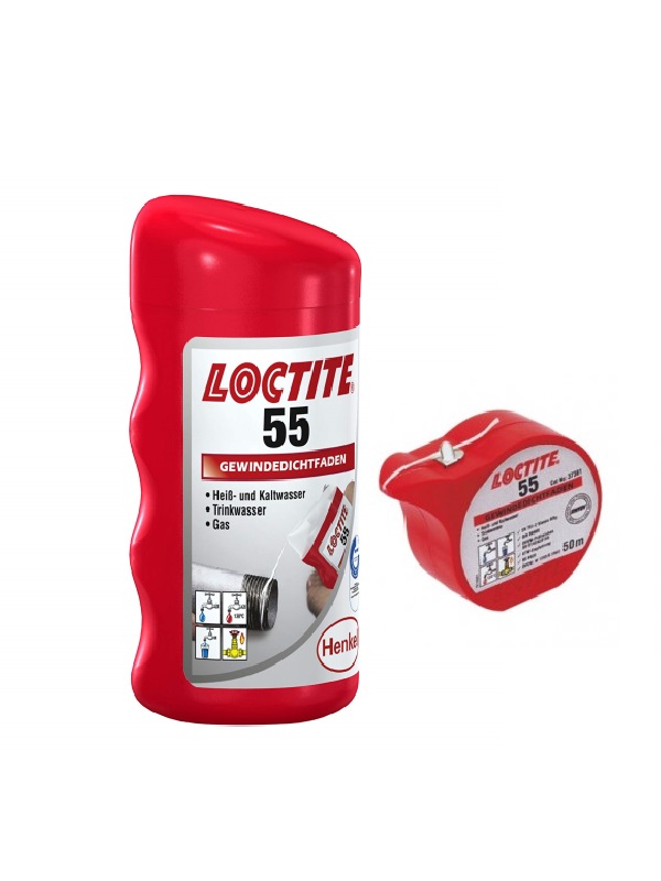 Vītņu blīv. diegs Loctite 55 160m