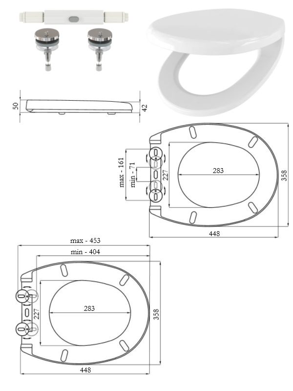 WC poda vāks RONDA 010/AMWC QR