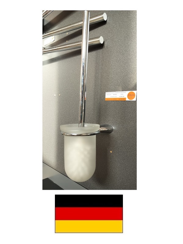 WC birste ar turētāju141500100+101,hroms, LOGO