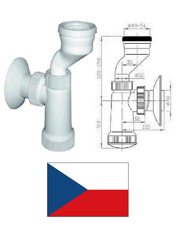 Sifons pisuāram DN40 ESO0341, DN40