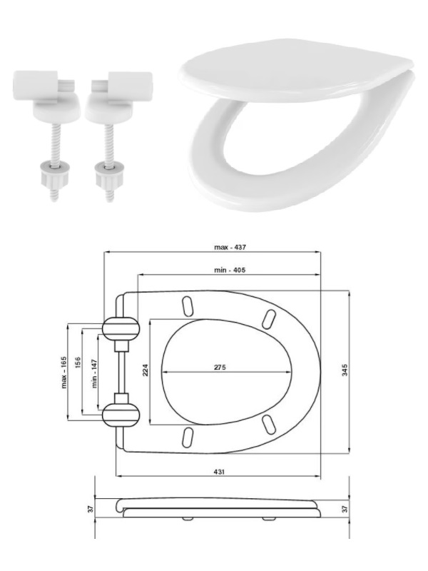 WC poda vāks Kompakt/Champ 013/AW PL