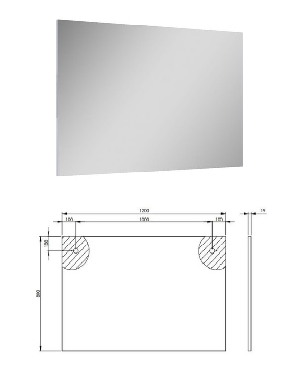 Spogulis SOTE 120x80cm, 120X80