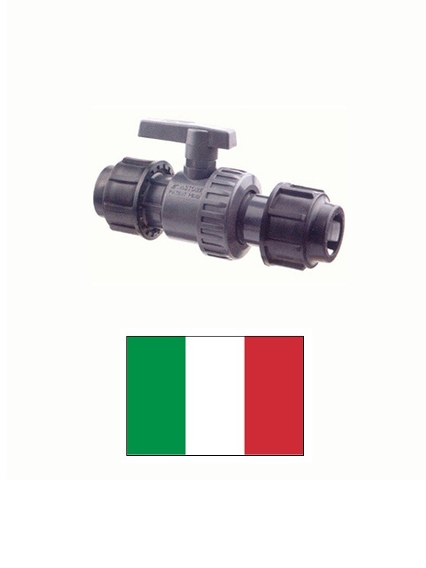 Lodveida ventilis PVC DN25, 335GG, DN25