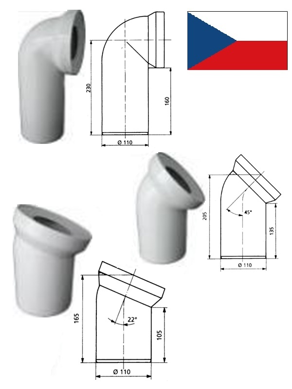 WC līkums 22^DN110 KK22000, 58.101