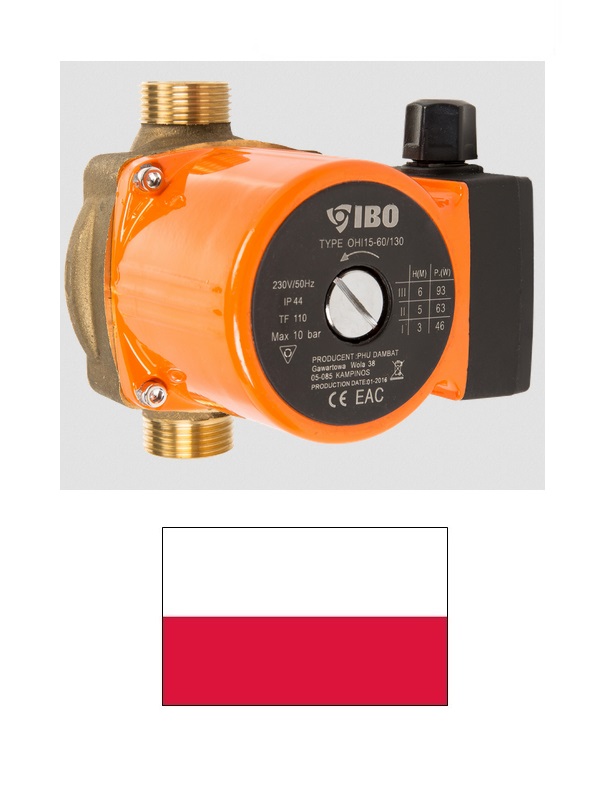 Cirkulācijas sūknis 15-60/130BR, IBO OHI BR