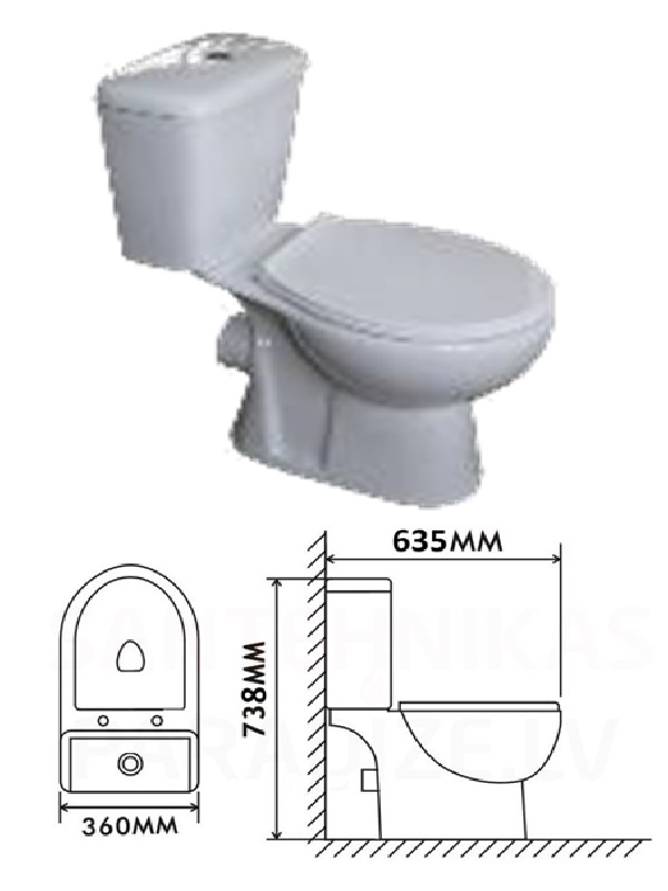 WC pods MILA hor.izv.,dub