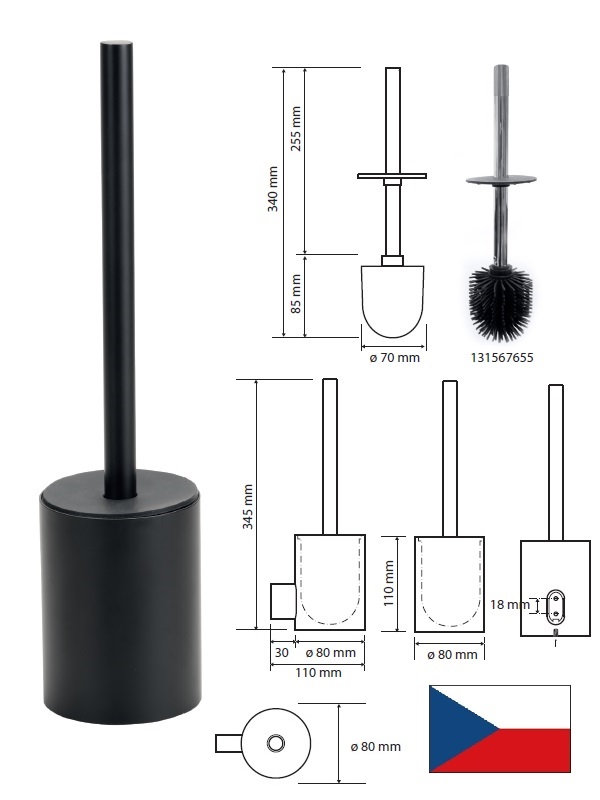 WC birste BLACK 167113060, ORGANIC