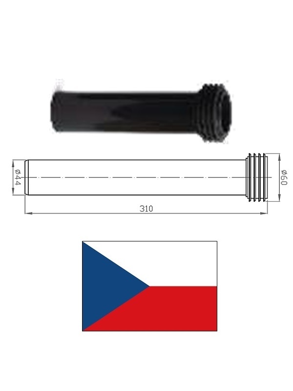 WC caurules pagarinājums DN44 KP43000, DN44