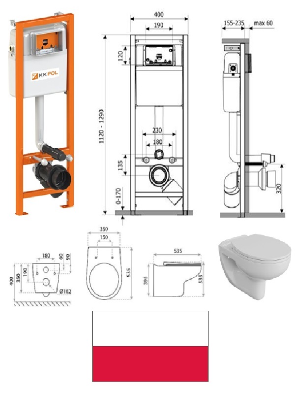WC modulis 400 Economic, ECONOMIC