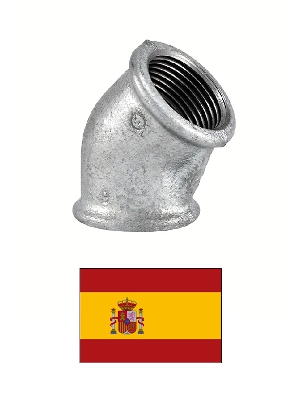 Līkums I-I 45^ 1/2*, čuguns, 120