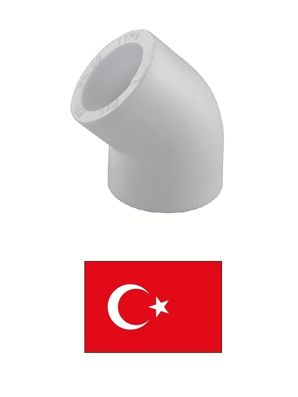 PPR līkums 45^ I-I 901 (pelēks)