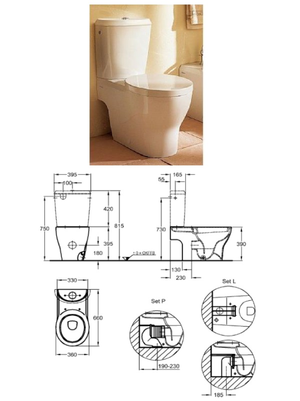 WC kompaktpods ar vāku 200210-000 , CASSINI