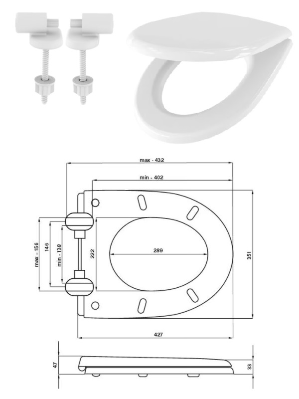 WC poda vāks VENUS 020/AW PL
